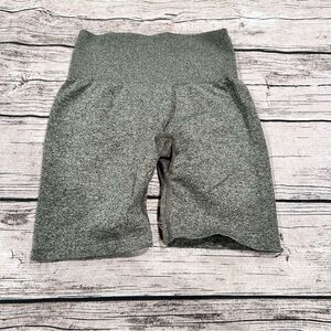 NVGTN Green/Grey High Rise workout shorts With Cinched Back Size Small